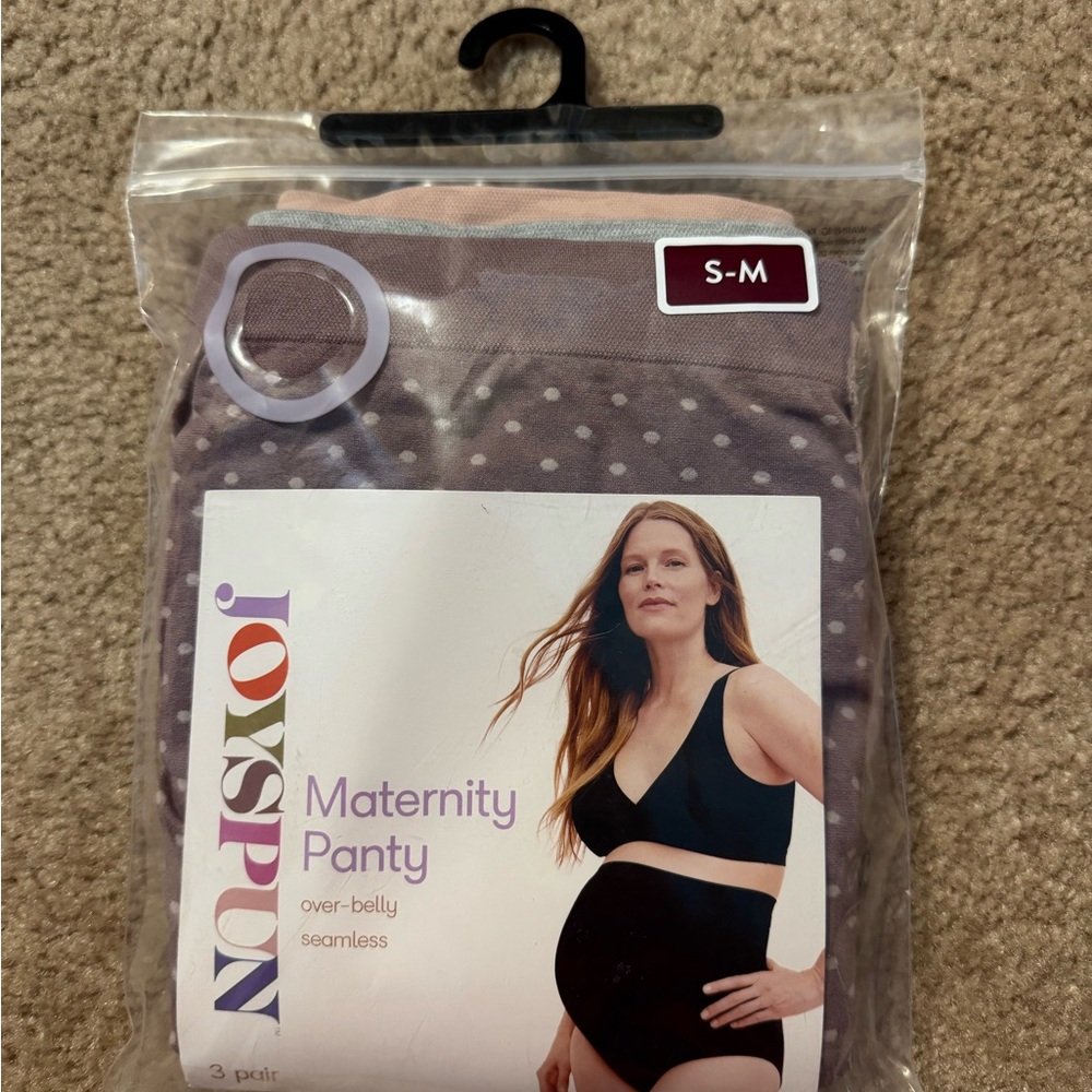 NANOSPAN Maternity Panty - Dusty Mauve with White Polka Dots (S-M)